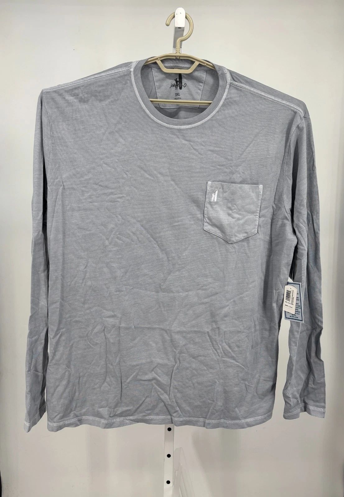 Johnnie O Brennan T-Shirt Mens 3XL Steel Gray Long Sleeve Crew Neck JMLT2190 NWT Unisex T-shirt, Sweatshirt, Hoodie, Long Sleeve Tee - T-Shirt, Sweatshirt, Hoodie