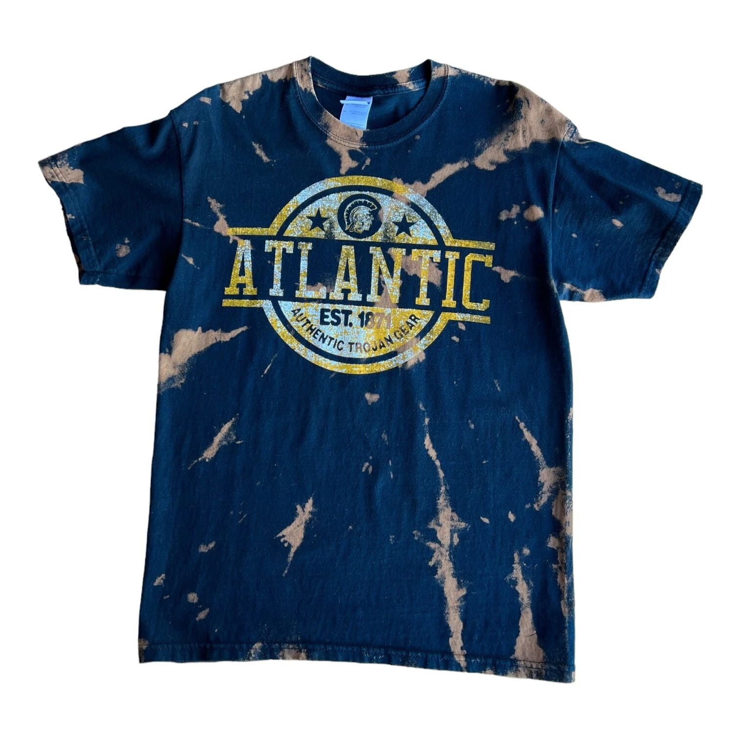 Atlantic Trojan Gear Custom Bleach Out T-Shirt Unisex Size Medium Unisex T-shirt, Sweatshirt, Hoodie, Long Sleeve Tee - T-Shirt, Sweatshirt, Hoodie