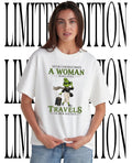 Grinch never underestimate a woman who still travels in her sixties shirt Unisex T-shirt, Sweatshirt, Hoodie, Long Sleeve Tee - T-Shirt, Sweatshirt, Hoodie