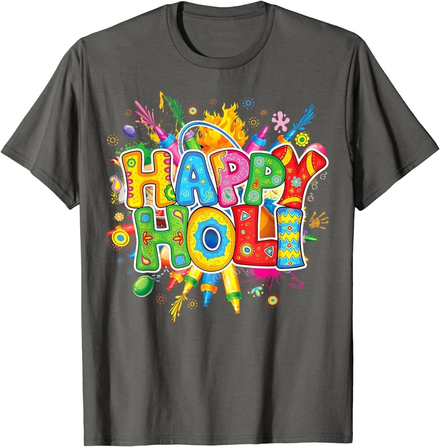 Funny Happy Holi Hindu Festival Quote Design Unisex T-Shirt Unisex T-shirt, Sweatshirt, Hoodie, Long Sleeve Tee - T-Shirt, Sweatshirt, Hoodie