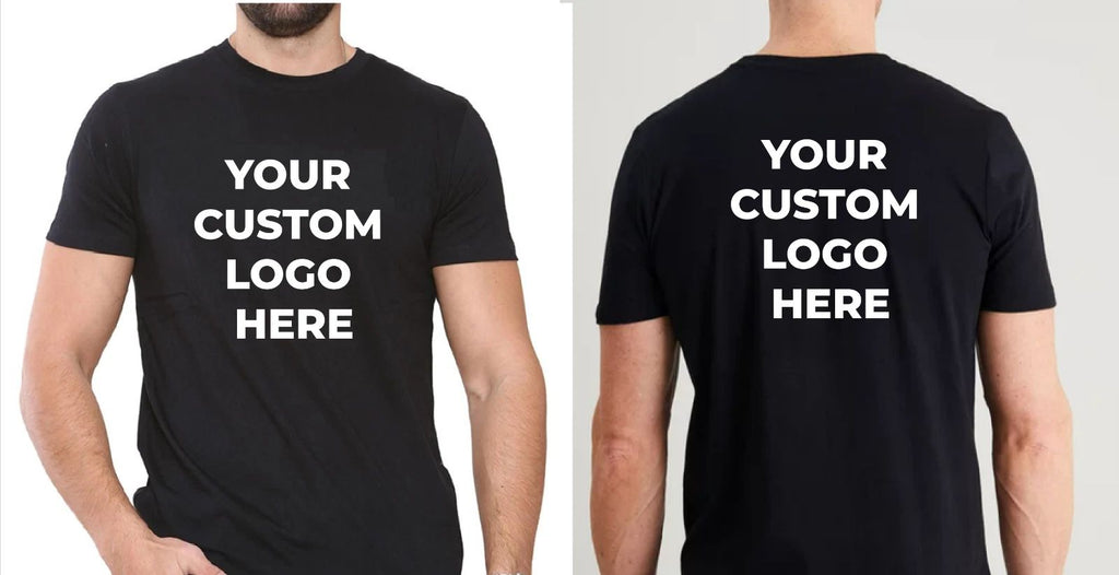 Personalised Tshirt Custom Logo t-shirt Text logo Printing on Cotton T Shirt Unisex T-shirt, Sweatshirt, Hoodie, Long Sleeve Tee - T-Shirt, Sweatshirt, Hoodie