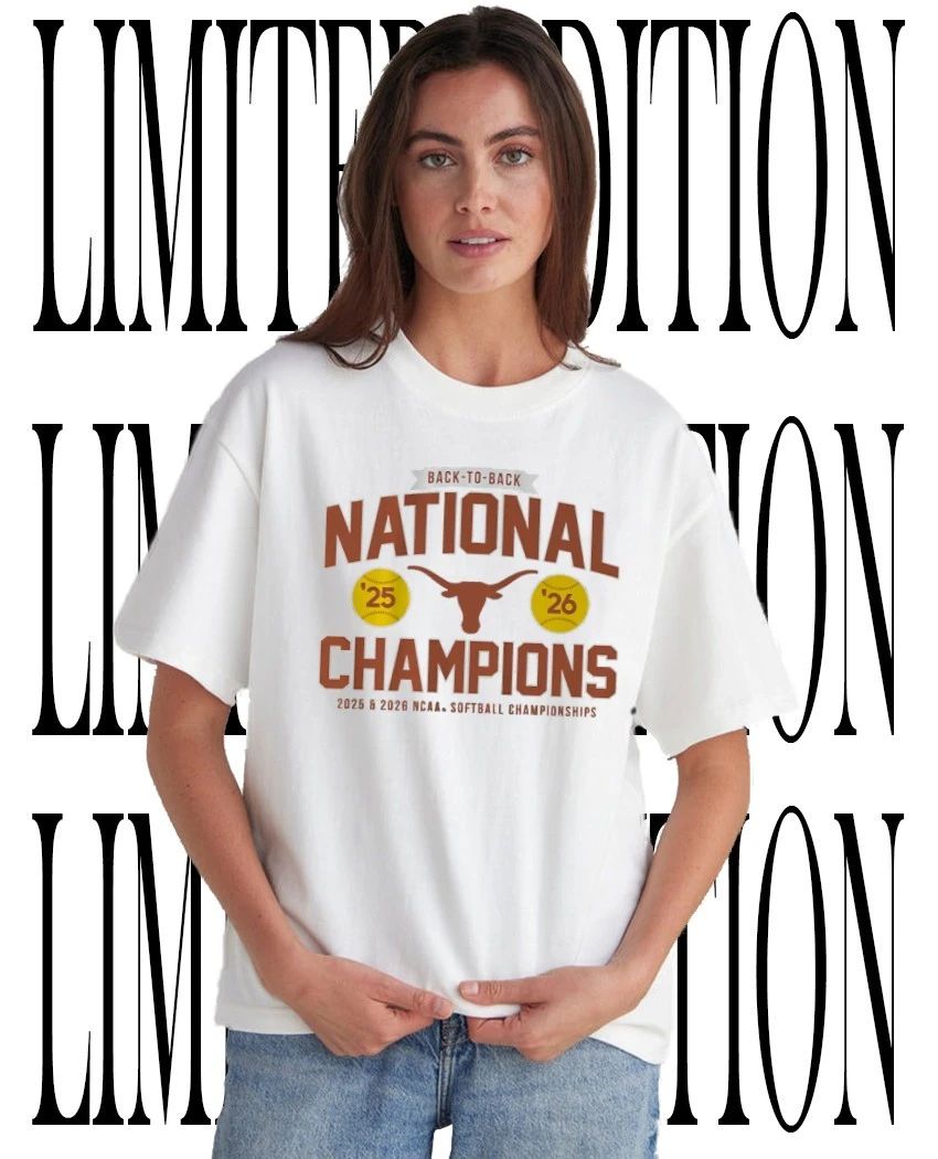 Texas Longhorns Softball Back-To-Back 2026 NCAA National Champions shirt Unisex T-shirt, Sweatshirt, Hoodie, Long Sleeve Tee - T-Shirt, Sweatshirt, Hoodie