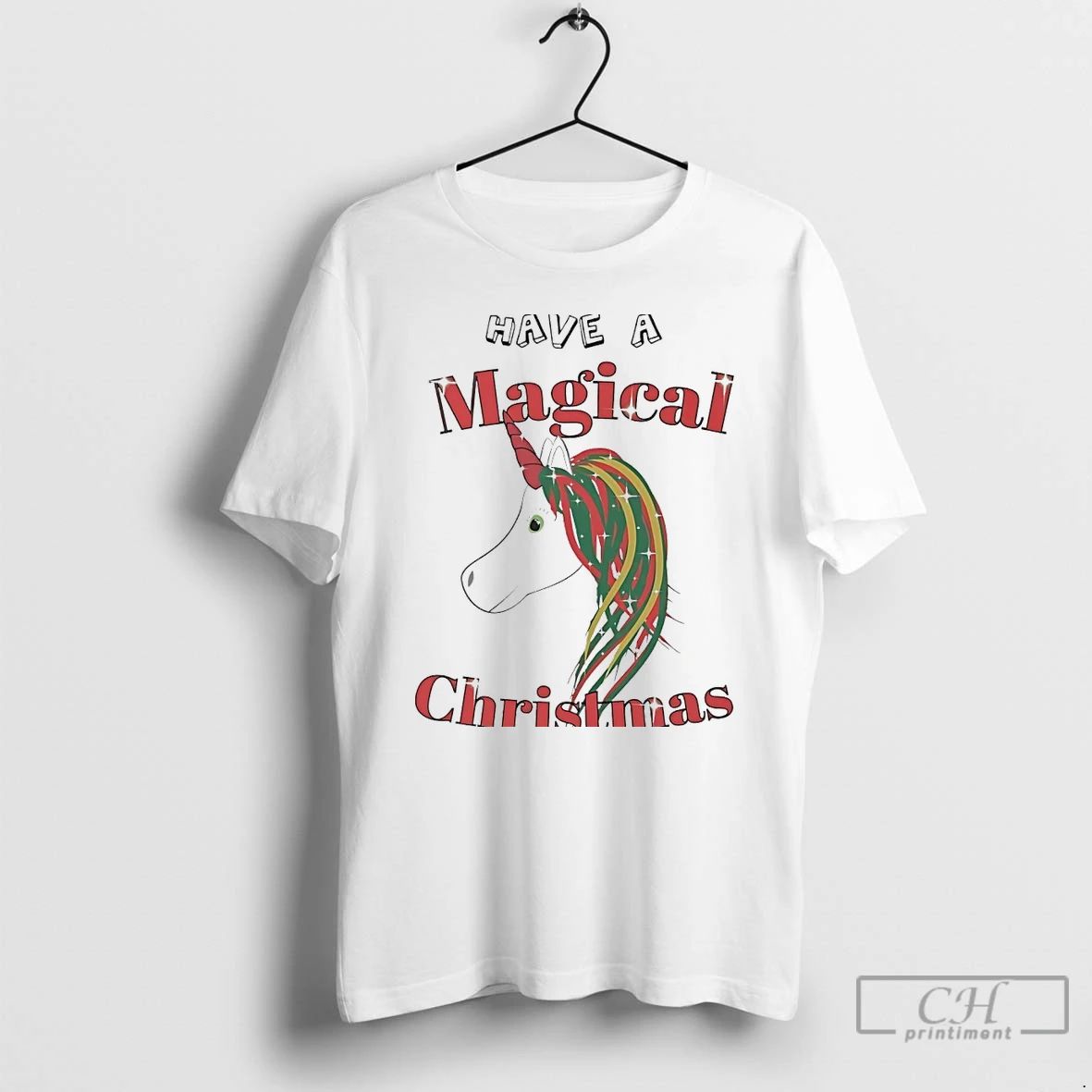 Classic Have A Magical Christmas Unicorn Holiday White T Shirts Unisex T-shirt, Sweatshirt, Hoodie, Long Sleeve Tee - T-Shirt, Sweatshirt, Hoodie