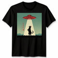 Vintage Japanese Cat Alien Cat Dad Ufo Abduction Unisex Tshirt Unisex T-shirt, Sweatshirt, Hoodie, Long Sleeve Tee - T-Shirt, Sweatshirt, Hoodie