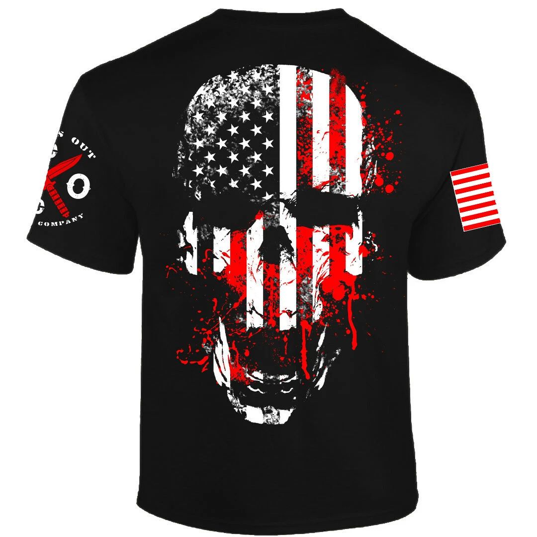 Liberty or Death T-shirt I Knives Out I Veteran I Military I Flag Skull Patriot Unisex T-shirt, Sweatshirt, Hoodie, Long Sleeve Tee - T-Shirt, Sweatshirt, Hoodie