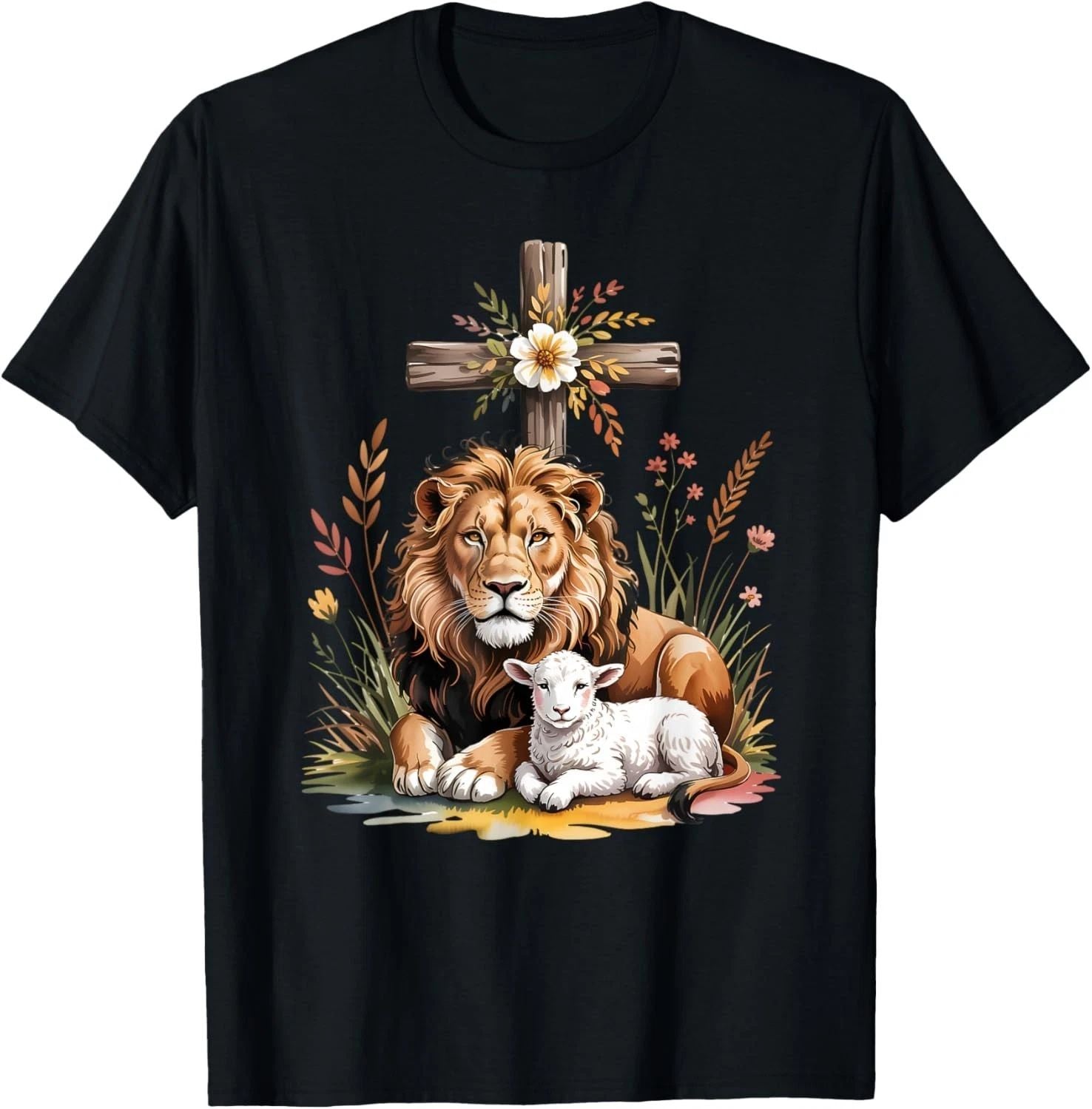 Lion of Judah Lamb of God Christian Cross Faith Symbol T-Shirt unisex T-Shirt Unisex T-shirt, Sweatshirt, Hoodie, Long Sleeve Tee - T-Shirt, Sweatshirt, Hoodie