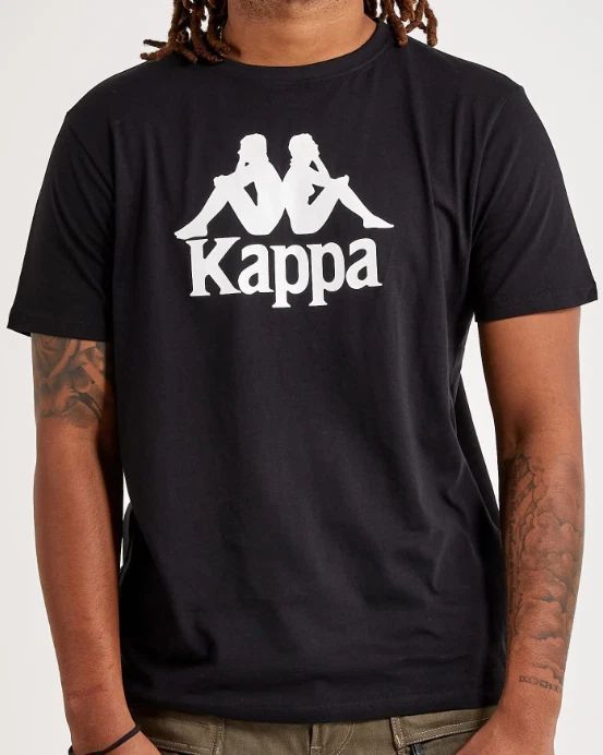 $50 KAPPA Black ESTESSI Regular Fit Short Sleeve Logo T-SHIRT Soccer Jersey NWT Unisex T-shirt, Sweatshirt, Hoodie, Long Sleeve Tee - T-Shirt, Sweatshirt, Hoodie