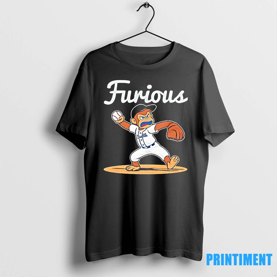 Monkey Furious Seattle Mariners Baseball Tshirts Sweater Unisex T-shirt, Sweatshirt, Hoodie, Long Sleeve Tee - T-Shirt, Sweatshirt, Hoodie