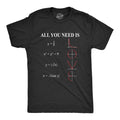 Mens All You Need Is Love Equation T Shirt Funny Nerdy Math Tee Unisex T-shirt, Sweatshirt, Hoodie, Long Sleeve Tee - T-Shirt, Sweatshirt, Hoodie