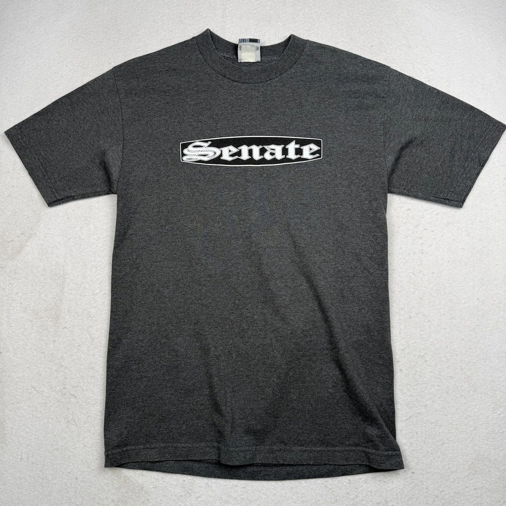 Vintage Senate Shirt Mens Medium Gray Logo Graphic Skate Brand Streetwear Unisex T-shirt, Sweatshirt, Hoodie, Long Sleeve Tee - T-Shirt, Sweatshirt, Hoodie