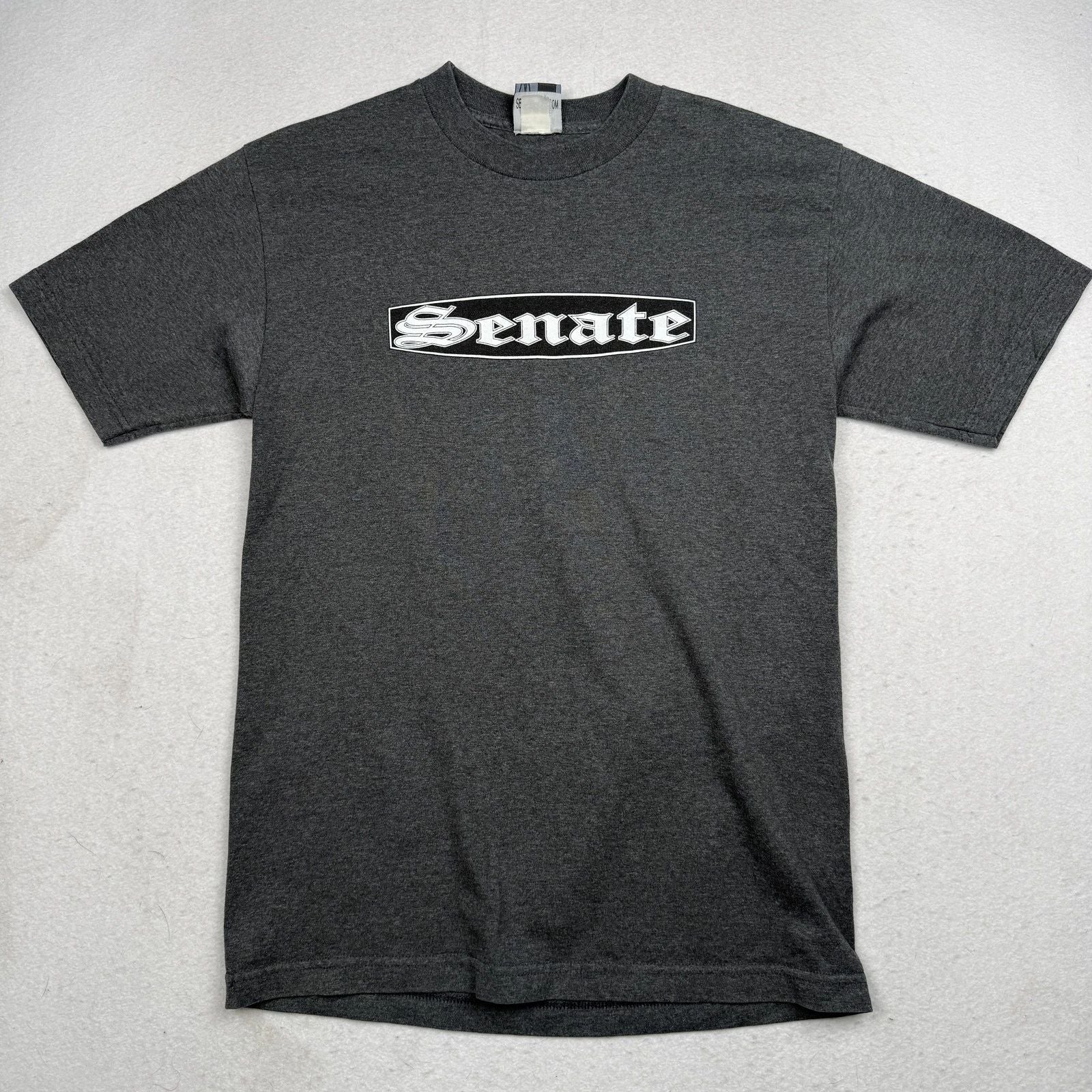 Vintage Senate Shirt Mens Medium Gray Logo Graphic Skate Brand Streetwear Unisex T-shirt, Sweatshirt, Hoodie, Long Sleeve Tee - T-Shirt, Sweatshirt, Hoodie