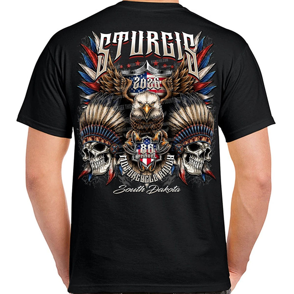 T-Shirt 2026 Sturgis Motorcycle Rally Indian Freedom Eagle No Harley Unisex T-shirt, Sweatshirt, Hoodie, Long Sleeve Tee - T-Shirt, Sweatshirt, Hoodie