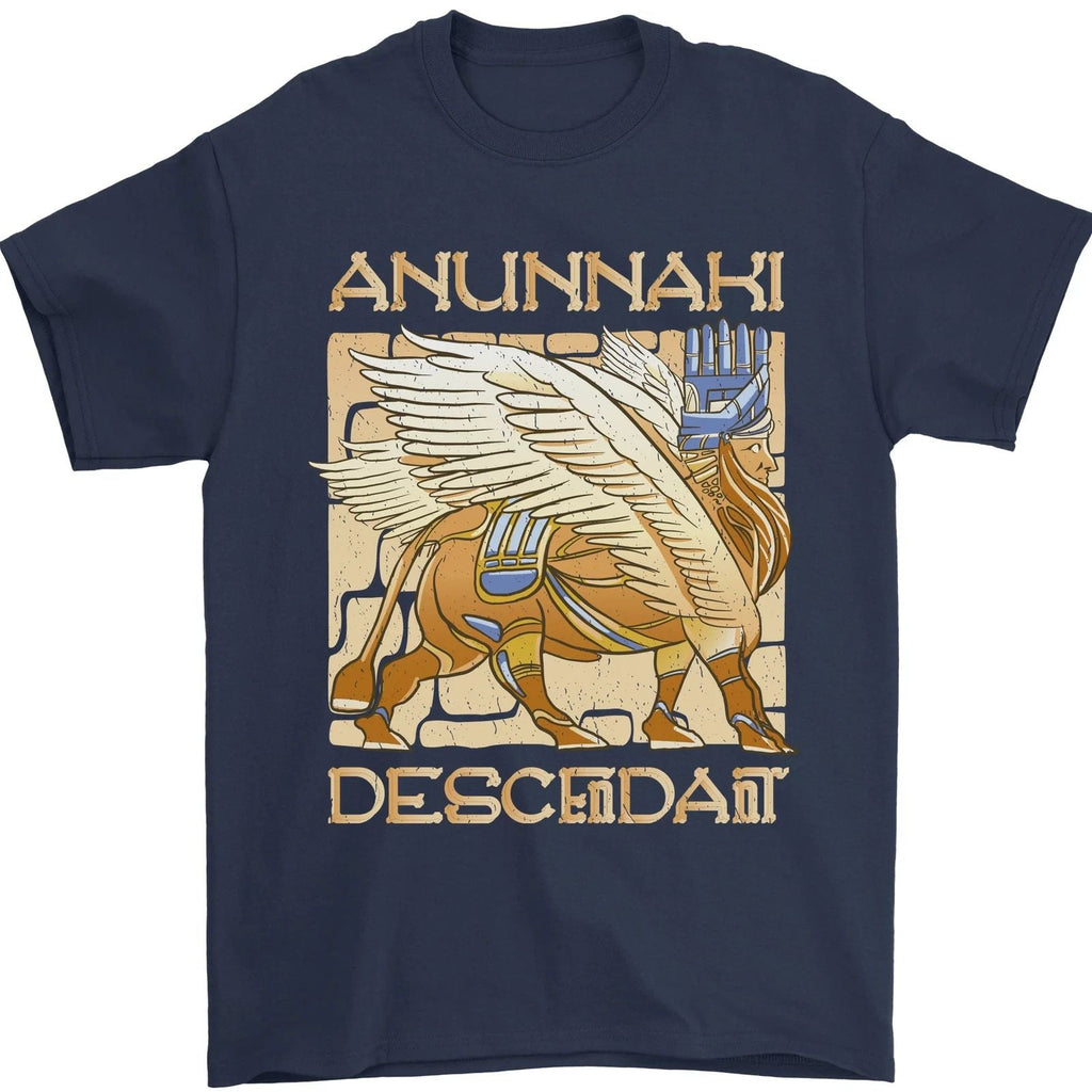 Anunnaki Descendant Ancient Egyptian God Egypt Mens T-Shirt 100% Cotton Unisex T-shirt, Sweatshirt, Hoodie, Long Sleeve Tee - T-Shirt, Sweatshirt, Hoodie