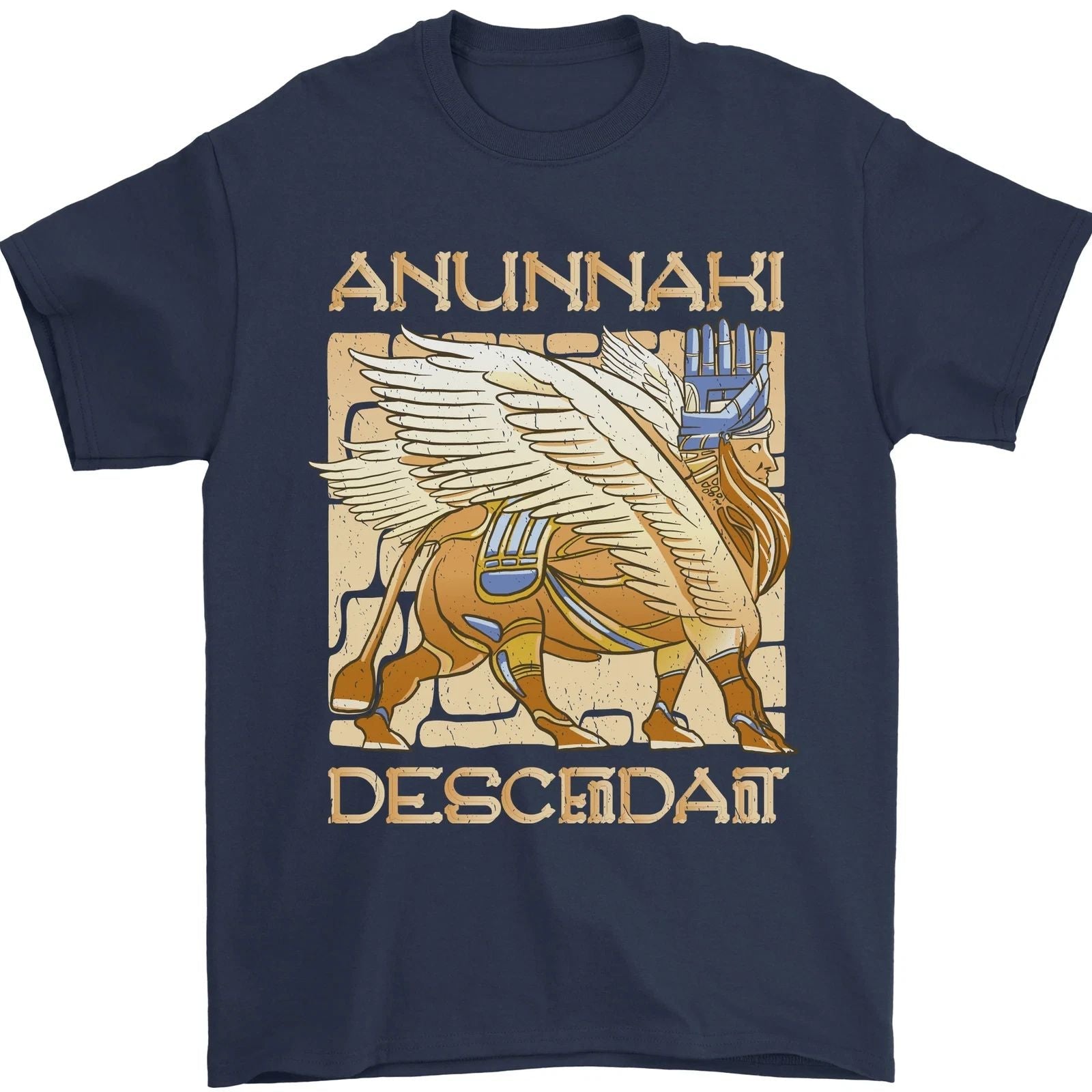 Anunnaki Descendant Ancient Egyptian God Egypt Mens T-Shirt 100% Cotton Unisex T-shirt, Sweatshirt, Hoodie, Long Sleeve Tee - T-Shirt, Sweatshirt, Hoodie