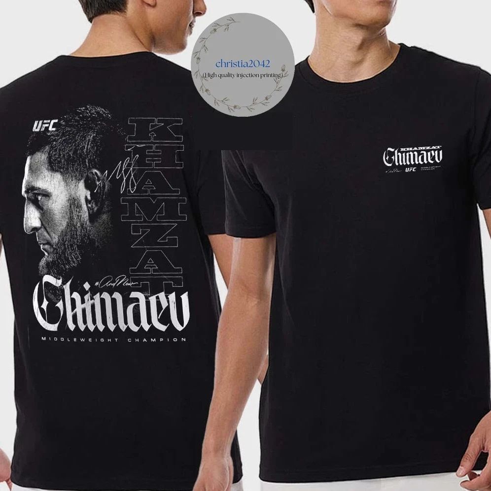 Khamzat Chimaev 2025 World Middle Weight Champion UFC 319 T-Shirt Unisex T-shirt, Sweatshirt, Hoodie, Long Sleeve Tee - T-Shirt, Sweatshirt, Hoodie