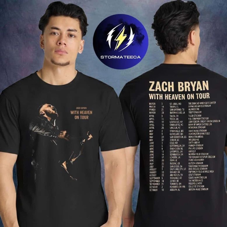 Zach Zach Bry*An Merch With Heaven On Tour 2026 Photo Guitar Tour Dates T-Shirt Unisex T-shirt, Sweatshirt, Hoodie, Long Sleeve Tee - T-Shirt, Sweatshirt, Hoodie