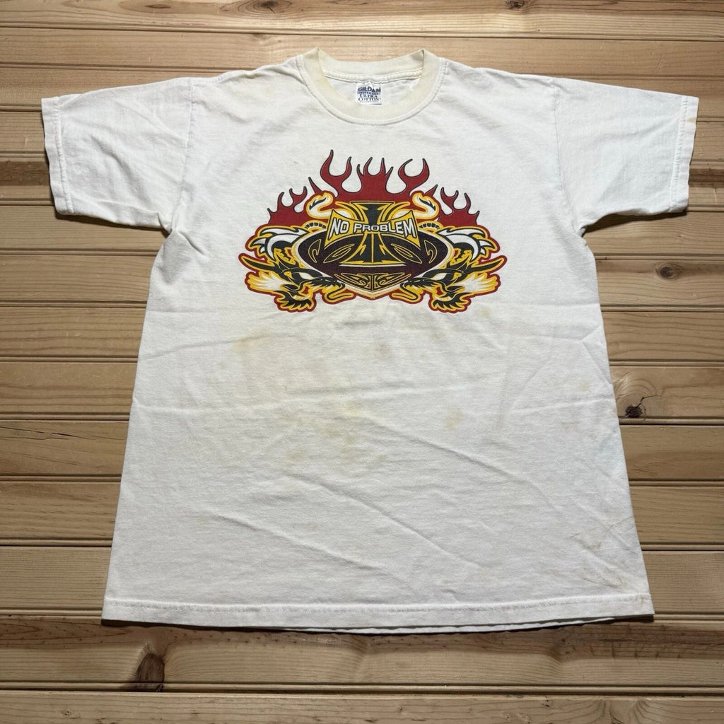 Y2K Cajun Style Street Racing Fire Cross Flame Car Shirt Size Medium Distressed Unisex T-shirt, Sweatshirt, Hoodie, Long Sleeve Tee - T-Shirt, Sweatshirt, Hoodie
