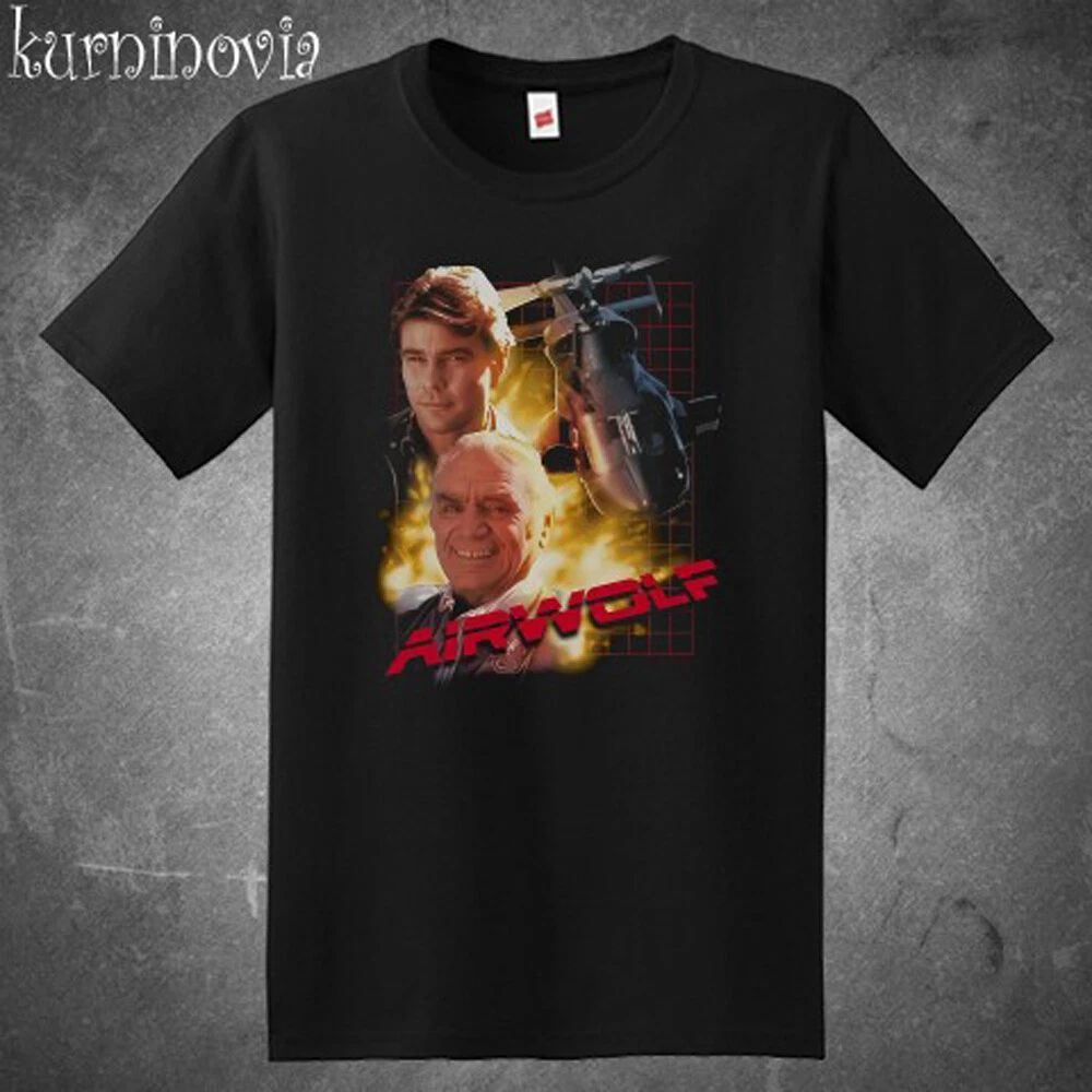 Airwolf Air Wolf Retro TV Series Men's Black Size S to 5XL Unisex T-shirt, Sweatshirt, Hoodie, Long Sleeve Tee - T-Shirt, Sweatshirt, Hoodie