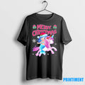 Mermaid Riding Unicorn Merry Christmas Fantasy Tshirts Sweater Unisex T-shirt, Sweatshirt, Hoodie, Long Sleeve Tee - T-Shirt, Sweatshirt, Hoodie