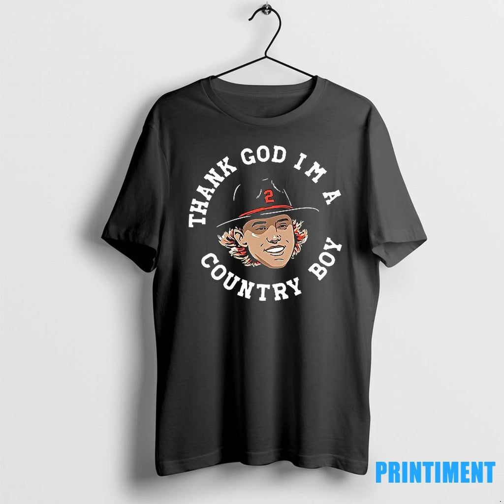 Gunnar Henderson Thank God Im A Country Boy Baltimore Oriol Tshirts Sweater Unisex T-shirt, Sweatshirt, Hoodie, Long Sleeve Tee - T-Shirt, Sweatshirt, Hoodie