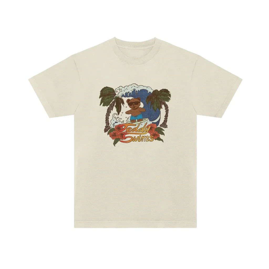 Teddy Swim Surf'S Up Teddy Unisex White T-Shirt All Size Unisex T-shirt, Sweatshirt, Hoodie, Long Sleeve Tee - T-Shirt, Sweatshirt, Hoodie