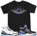 Retro 3 Blue T Shirt to match with Air Js Retro 3 True Blue Cement Shoes Unisex T-shirt, Sweatshirt, Hoodie, Long Sleeve Tee - T-Shirt, Sweatshirt, Hoodie