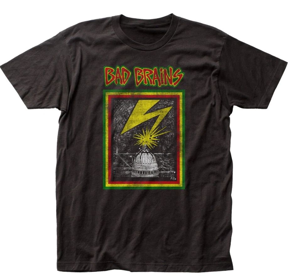 Bad Brains Distressed Capitol T-Shirt  Mens Punk Rock Music Classic Band Black Unisex T-shirt, Sweatshirt, Hoodie, Long Sleeve Tee - T-Shirt, Sweatshirt, Hoodie