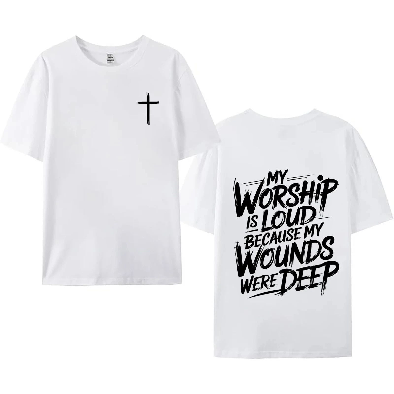 My Worship Is Loud Christian Graphic T-Shirt 2-Sided Washed Vintage Tee Unisex T-shirt, Sweatshirt, Hoodie, Long Sleeve Tee - T-Shirt, Sweatshirt, Hoodie