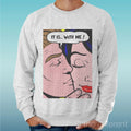 Felpa Man Light Sweater Light Grey " Roy Lichtenstein Art. Love " Unisex T-shirt, Sweatshirt, Hoodie, Long Sleeve Tee - T-Shirt, Sweatshirt, Hoodie