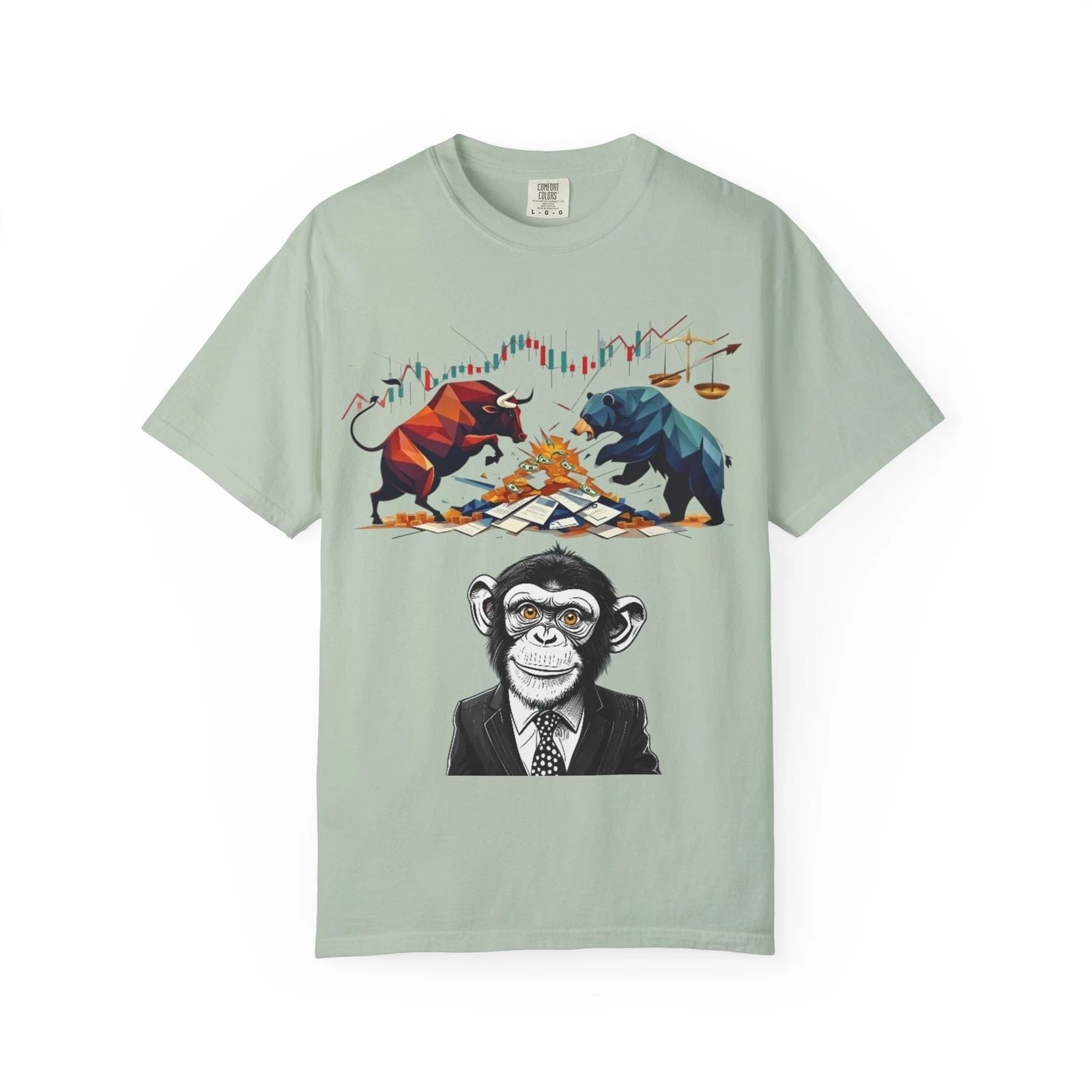 Stock Market Clash Bull Bear APE AMC Unisex T-shirt, GameStop WallStreetBets Tee Unisex T-shirt, Sweatshirt, Hoodie, Long Sleeve Tee - T-Shirt, Sweatshirt, Hoodie