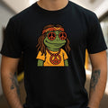 Hippie Frog Funny T-Shirt - Peace, Floral, Retro Style Unisex T-shirt, Sweatshirt, Hoodie, Long Sleeve Tee - T-Shirt, Sweatshirt, Hoodie