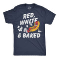 Mens Funny T Shirts Red White and Baked Sarcastic Fourth Of July Graphic Novelty Unisex T-shirt, Sweatshirt, Hoodie, Long Sleeve Tee - T-Shirt, Sweatshirt, Hoodie