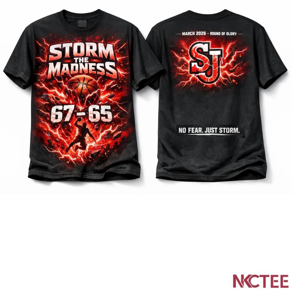 NKCtees St. Johns Red Storm 67-65 Kansas Upset Shirt  March Madness 2026 Lightning Edition - T-Shirt, Sweatshirt, Hoodie