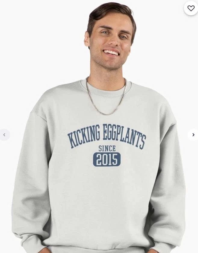 Kicking Eggplants Premium Oversized Sweatshirt S-5XL Unisex T-shirt, Sweatshirt, Hoodie, Long Sleeve Tee - T-Shirt, Sweatshirt, Hoodie