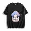 Re:Zero Rem Portrait T-Shirt - Blue Hair & Maid Headdress Design Unisex Tee Unisex T-shirt, Sweatshirt, Hoodie, Long Sleeve Tee - T-Shirt, Sweatshirt, Hoodie