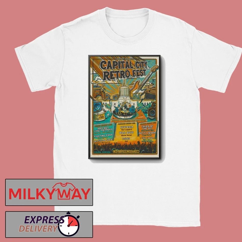 Capital City Retro Fest Salem OR 8 14-8 16 2026 Poster shirt Unisex T-shirt, Sweatshirt, Hoodie, Long Sleeve Tee - T-Shirt, Sweatshirt, Hoodie