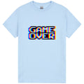 Game Over Gaming Funny Gamer Retro Light Blue Mens T Shirt Tee Top Unisex T-shirt, Sweatshirt, Hoodie, Long Sleeve Tee - T-Shirt, Sweatshirt, Hoodie