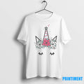 Minimalist Unicorn Floral Christmas Horn Tshirts Sweater Unisex T-shirt, Sweatshirt, Hoodie, Long Sleeve Tee - T-Shirt, Sweatshirt, Hoodie