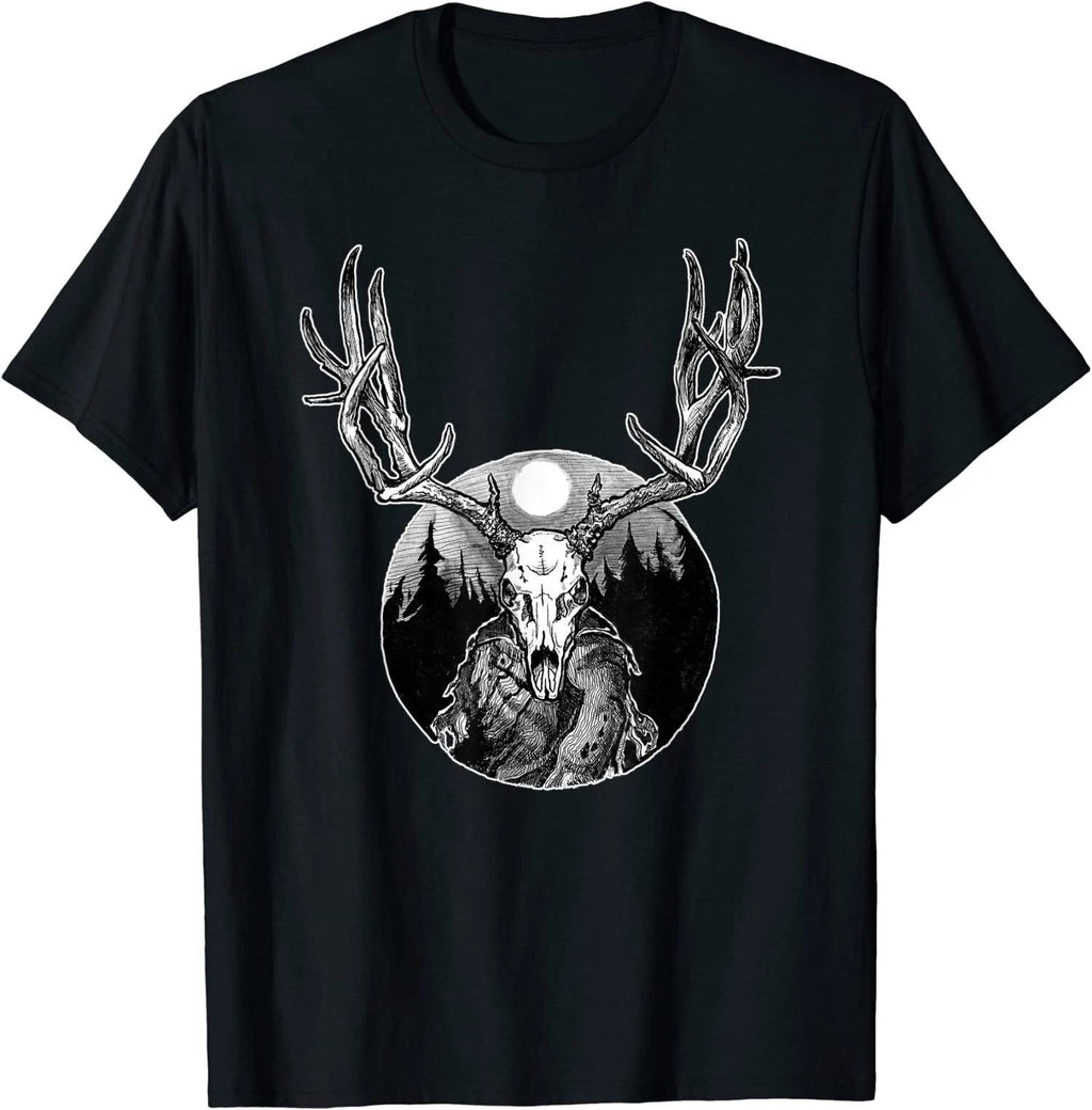 New Limited Horned Elk Skull Lord of the Forest, Spirit Wendigo T-Shirt Unisex T-shirt, Sweatshirt, Hoodie, Long Sleeve Tee - T-Shirt, Sweatshirt, Hoodie