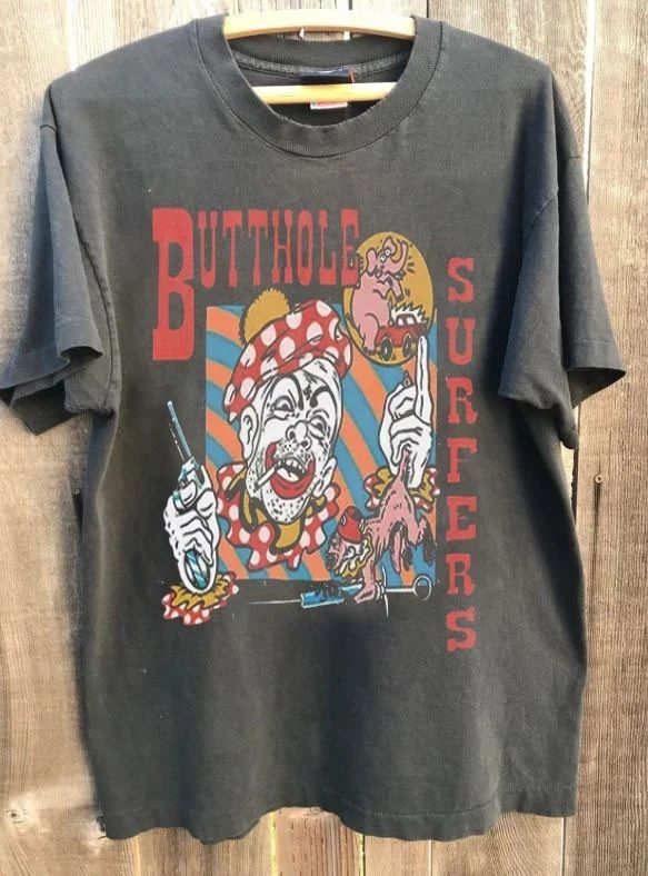 Vtg Butthole Surfers Band Rare Design Charcoal Unisex T shirt S-5XL KH17915 Unisex T-shirt, Sweatshirt, Hoodie, Long Sleeve Tee - T-Shirt, Sweatshirt, Hoodie
