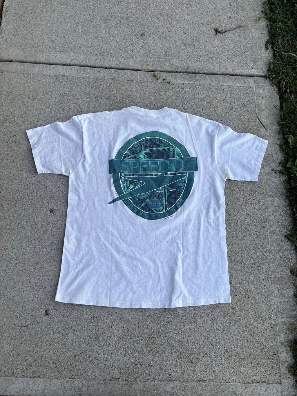 Vintage 90s Speedo Surf Swim T Shirt Front And Back Graphic Mens Size Xl Unisex T-shirt, Sweatshirt, Hoodie, Long Sleeve Tee - T-Shirt, Sweatshirt, Hoodie