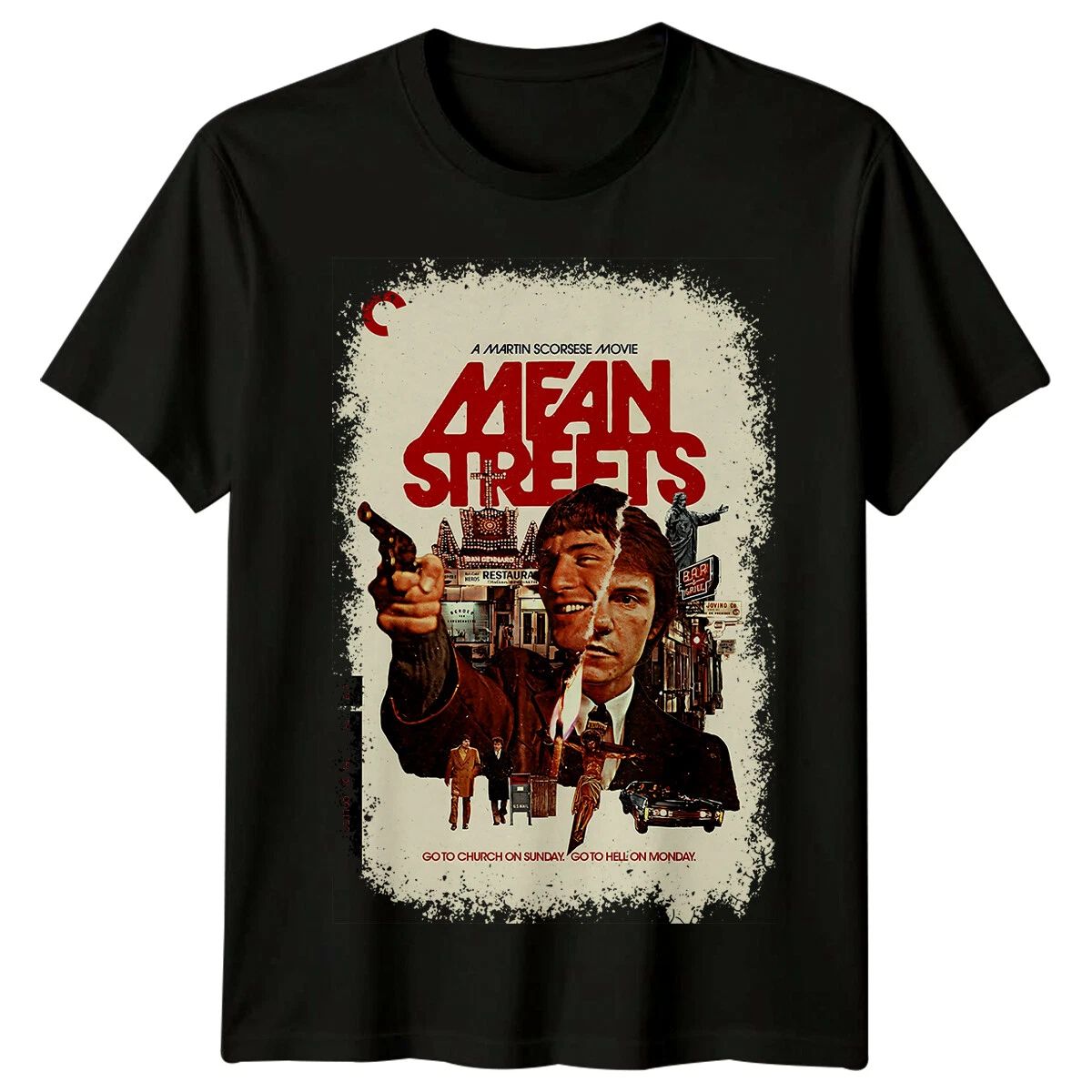 Mean Streets (1973) Movie Poster Inspired T-Shirt Retro Classic  Tee Unisex Unisex T-shirt, Sweatshirt, Hoodie, Long Sleeve Tee - T-Shirt, Sweatshirt, Hoodie