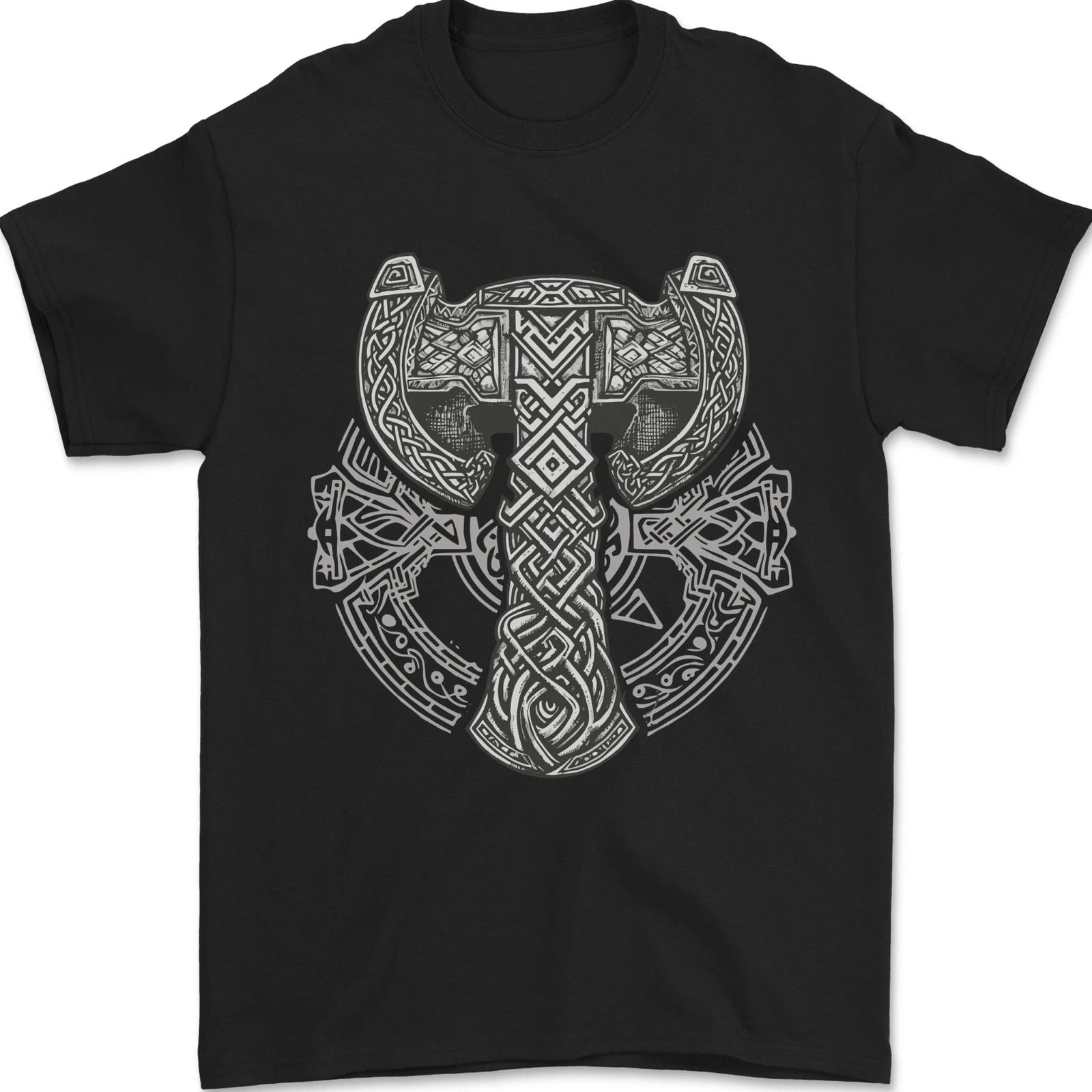 Thor Hammer Viking Symbols Odin Valhalla Mens T-Shirt 100% Cotton Unisex T-shirt, Sweatshirt, Hoodie, Long Sleeve Tee - T-Shirt, Sweatshirt, Hoodie