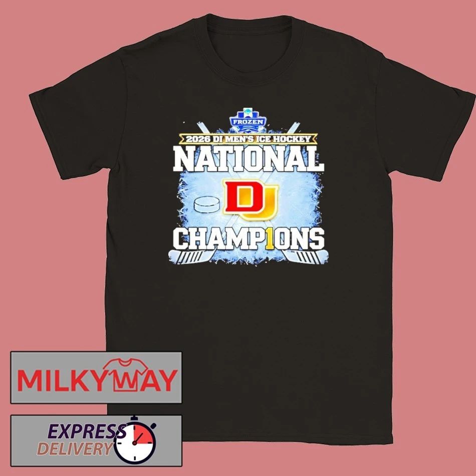 Denver Pioneers Mens Ice Hockey National Champions 26 Logo Shirts Unisex T-shirt, Sweatshirt, Hoodie, Long Sleeve Tee - T-Shirt, Sweatshirt, Hoodie