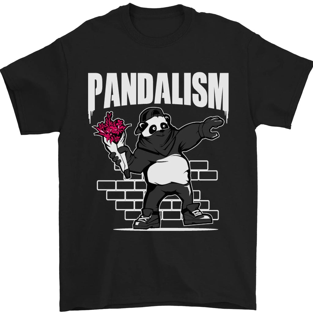 Pandalism Banksy Style Street Art Graffiti Mens T-Shirt 100% Cotton Unisex T-shirt, Sweatshirt, Hoodie, Long Sleeve Tee - T-Shirt, Sweatshirt, Hoodie
