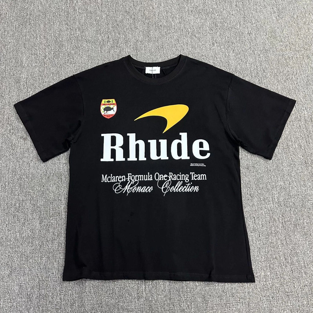 NEW RHUDE Men Women F1 RacingTeam Leisure Cotton Short Sleeve Polo T-Shirt S-2XL Unisex T-shirt, Sweatshirt, Hoodie, Long Sleeve Tee - T-Shirt, Sweatshirt, Hoodie