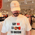 Say no to racism black hand and white hand shirt Unisex T-shirt, Sweatshirt, Hoodie, Long Sleeve Tee - T-Shirt, Sweatshirt, Hoodie