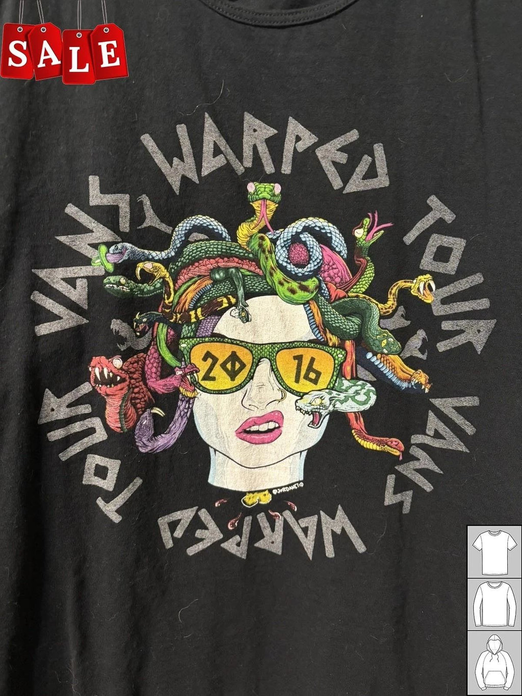 New Popular 2016 Vans Warped Tour Medusa Detailed  Unisex S-5XL Shirt LW1105 Unisex T-shirt, Sweatshirt, Hoodie, Long Sleeve Tee - T-Shirt, Sweatshirt, Hoodie