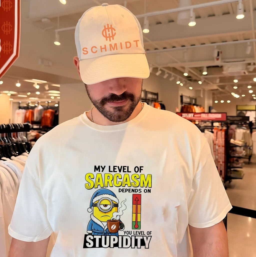 My level of sarcasm depends on you level of stupidity Minion shirt Unisex T-shirt, Sweatshirt, Hoodie, Long Sleeve Tee - T-Shirt, Sweatshirt, Hoodie