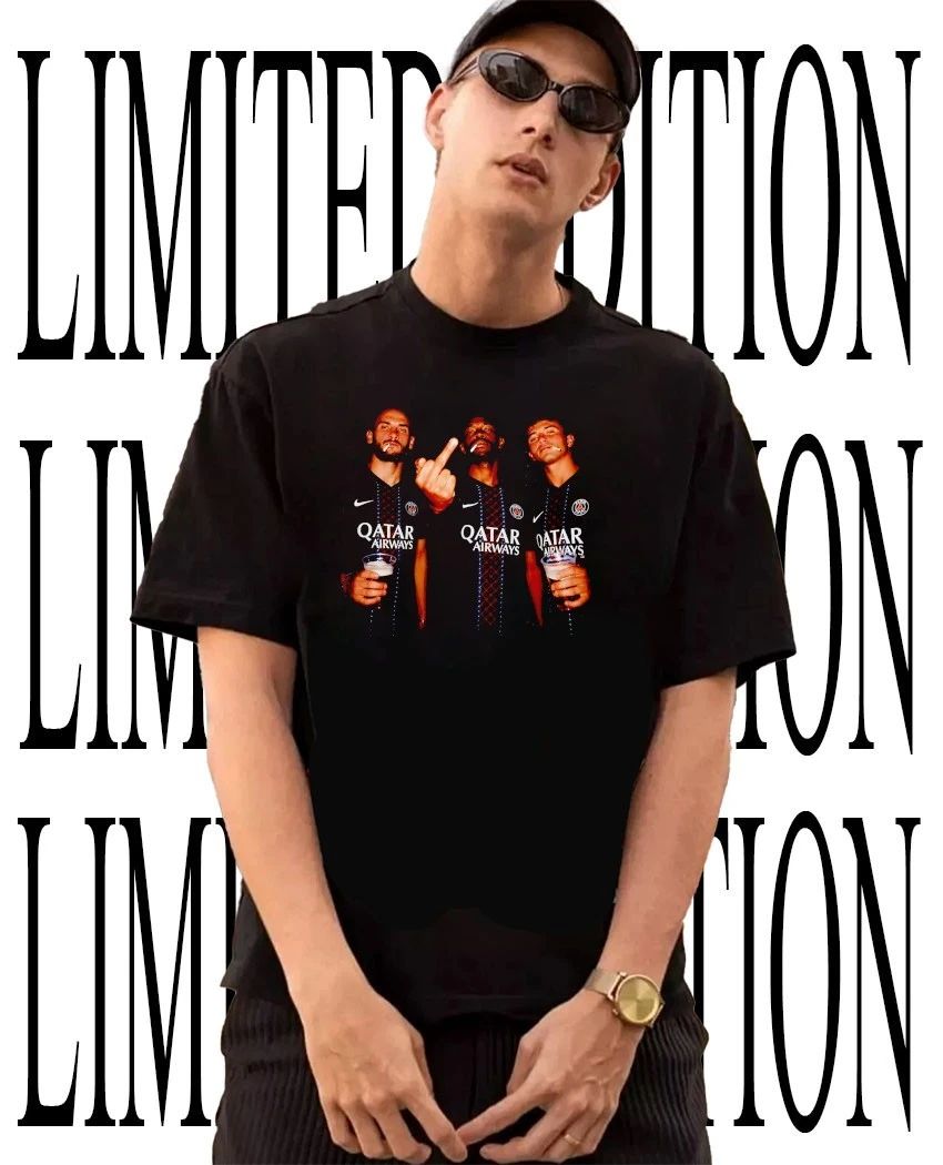 Paris Saint Germain Players Celebrating Winners 2026 Champions League drinking and smoking T-Shirt - T-Shirt, Sweatshirt, Hoodie